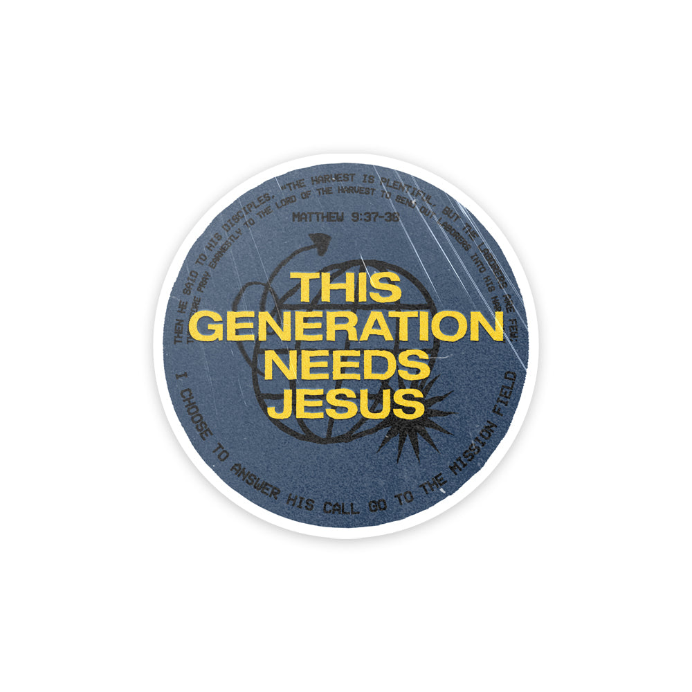 WG | This Generation Needs Jesus Sticker