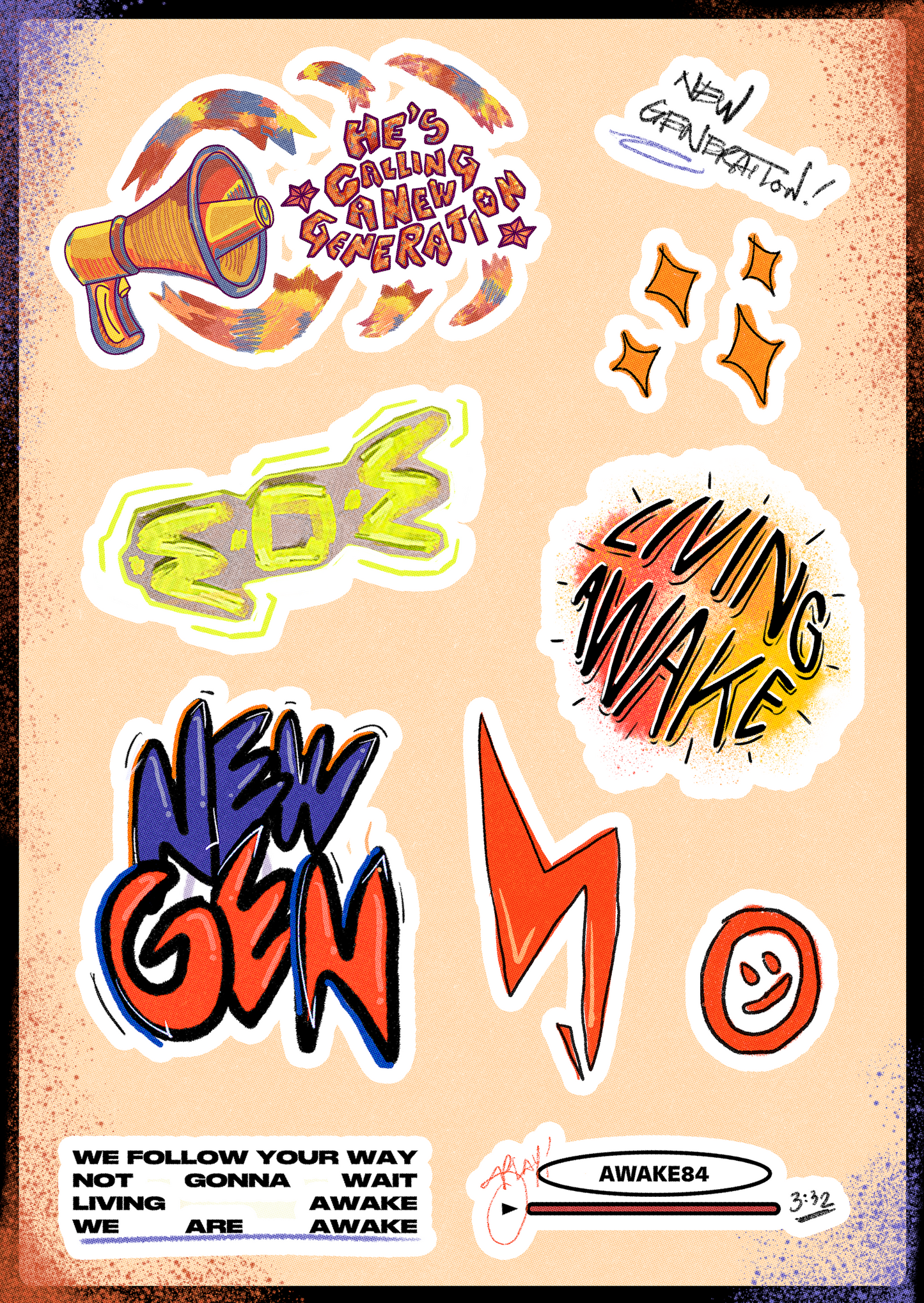 WG | Living Awake Sticker Pack