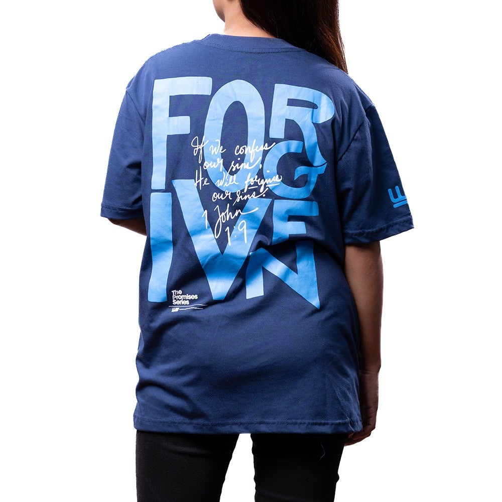 Forgiven Long Tee | Navy Blue
