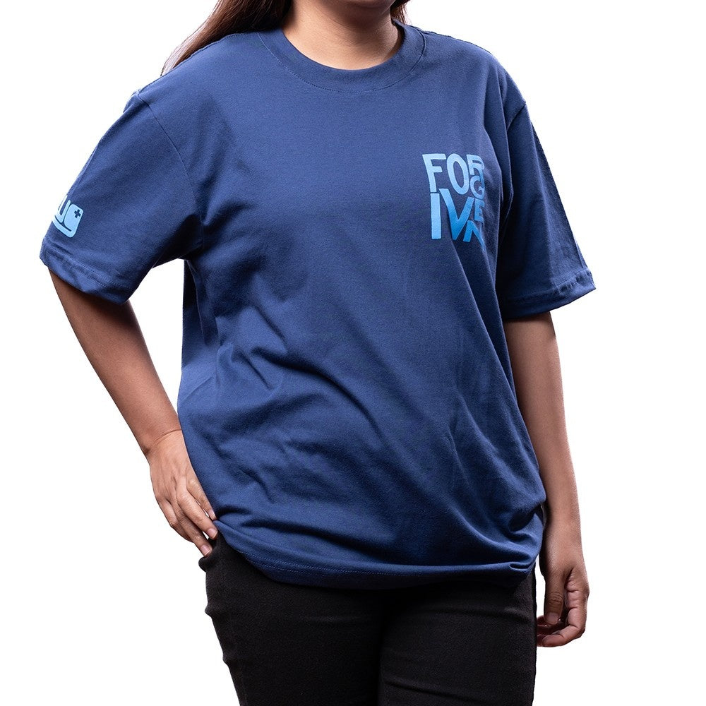 Forgiven Long Tee | Navy Blue