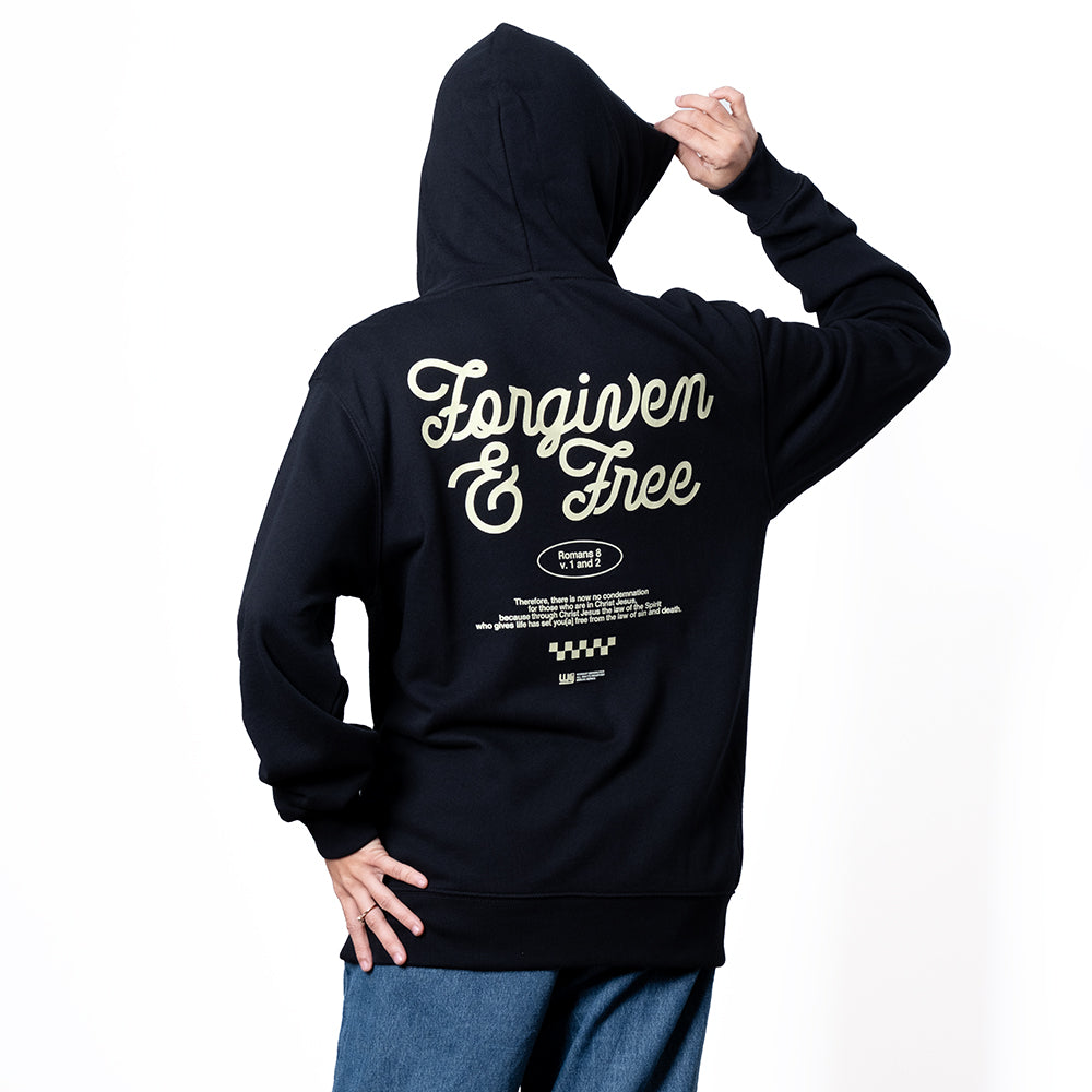 Forgiven & Free Essential Black Hoodie