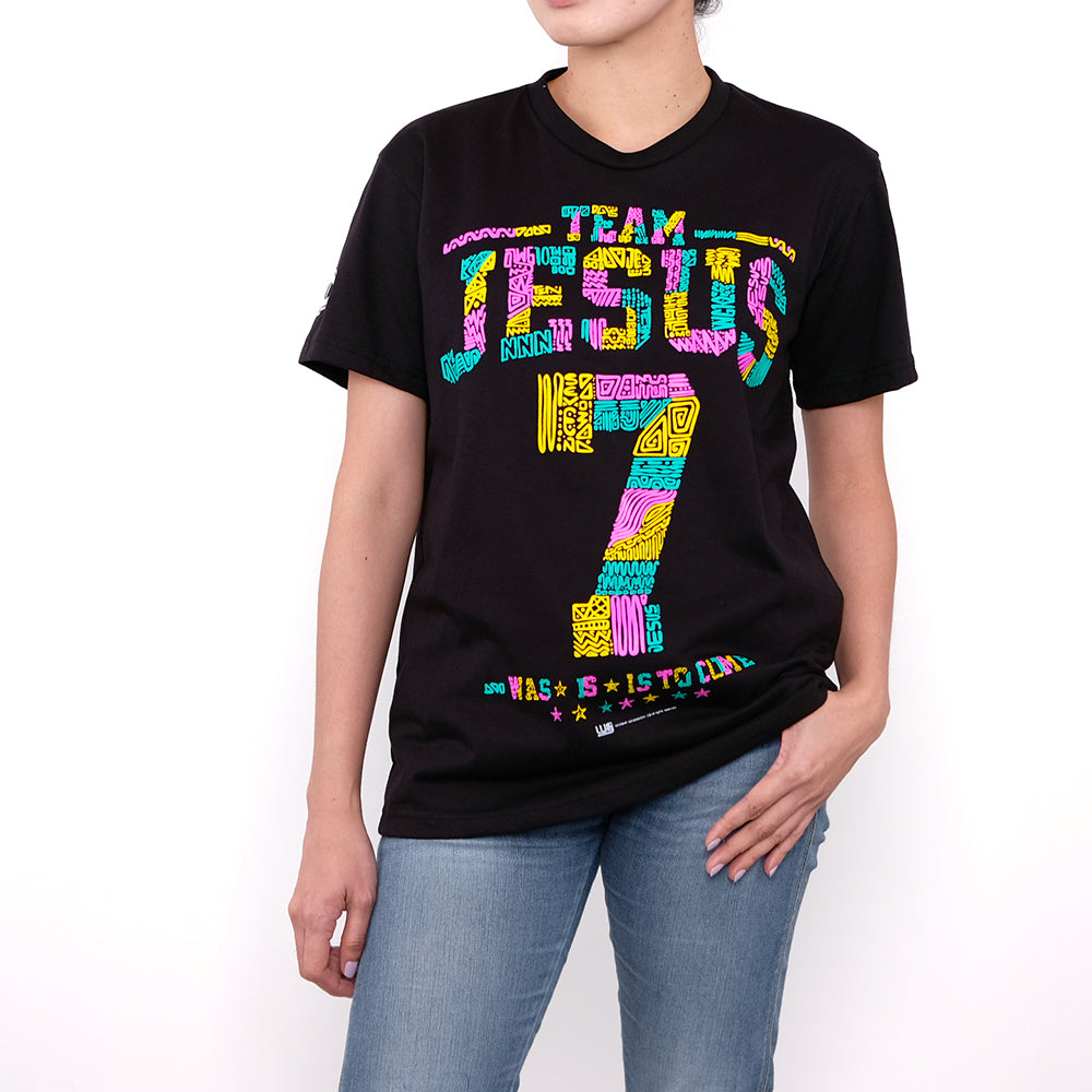Team Jesus Hand Drawn Black Shirt - Main Image