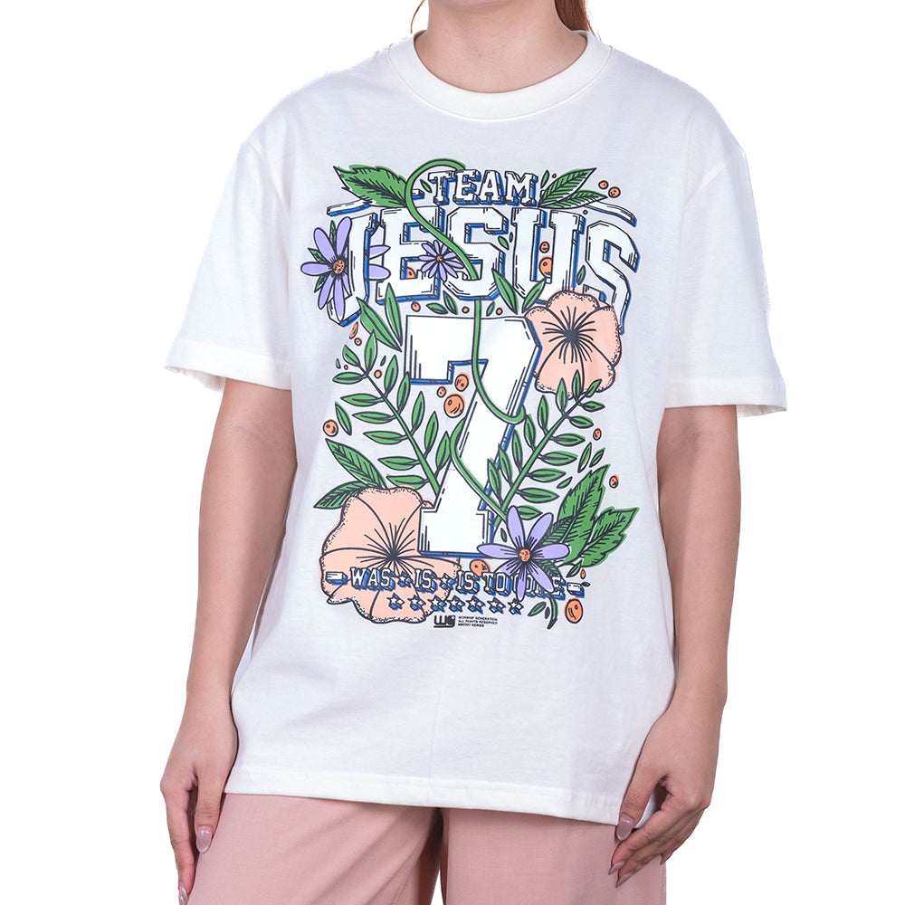 Team Jesus 2024 Flower Cream T-Shirt