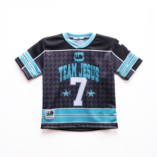 Team Jesus Black | American Football Kids Jersey