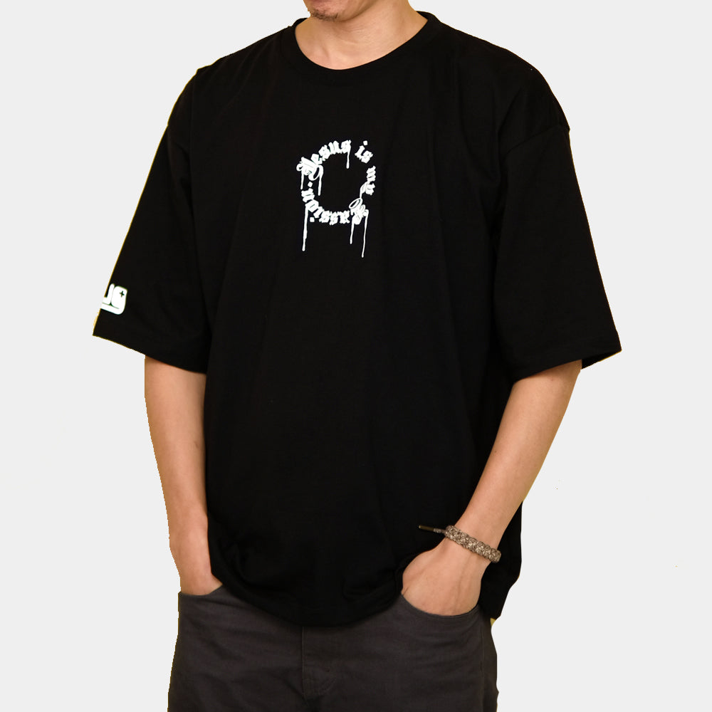 Jesus Is My Passion Black Oversized Box Tee