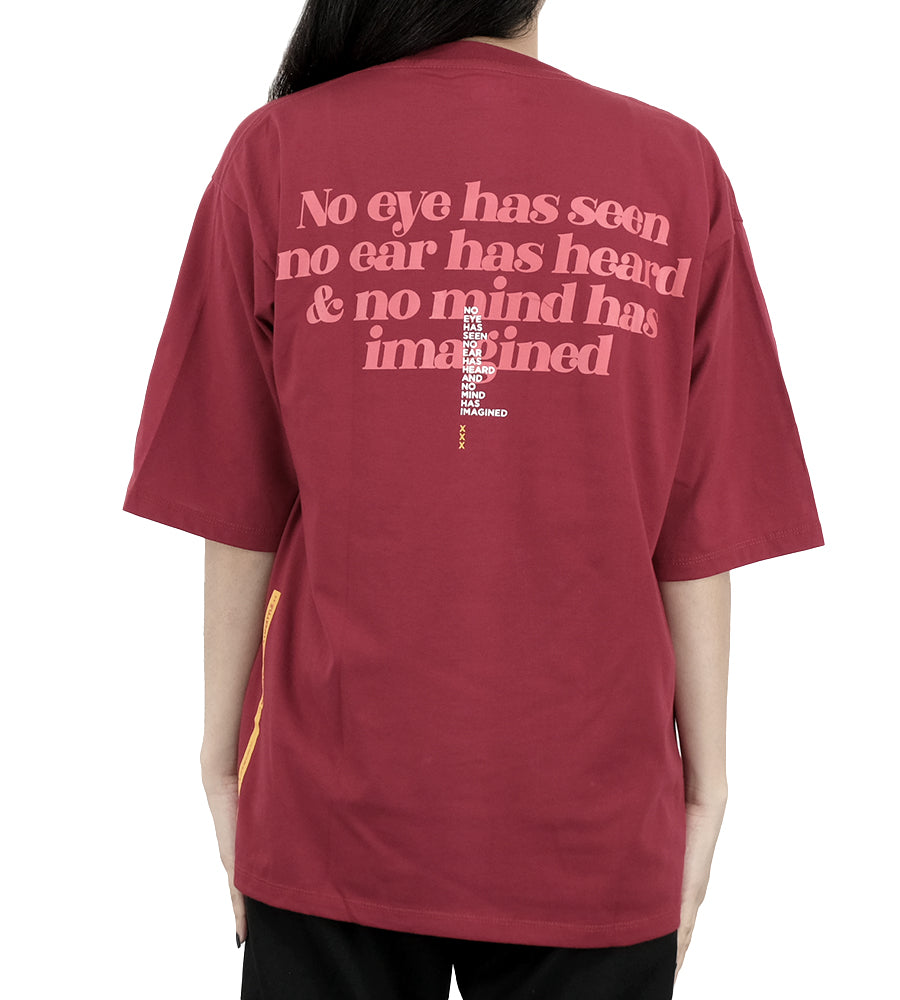 Oversized Box Tee 1 Corinthians 2:9 Red