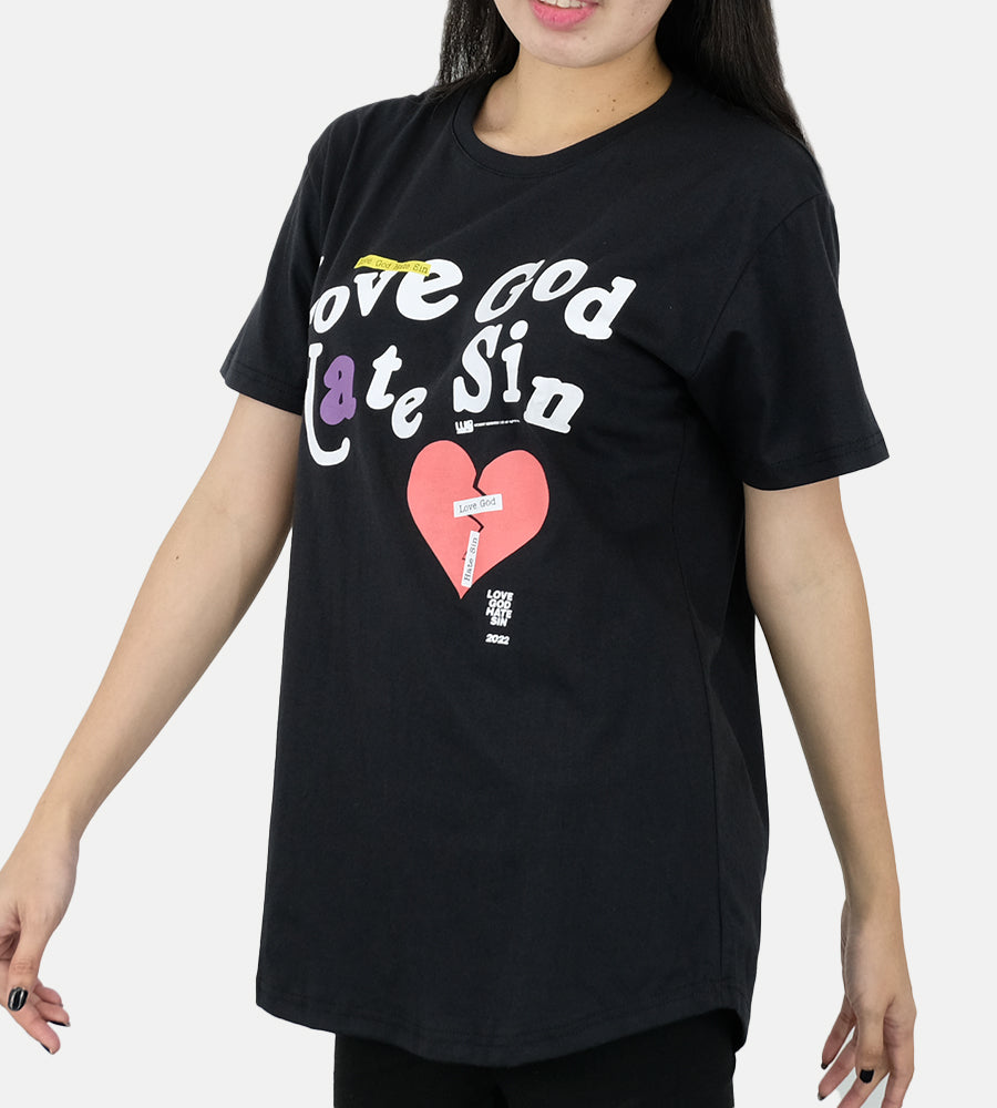 Love God Hate Sin Black Long Tee