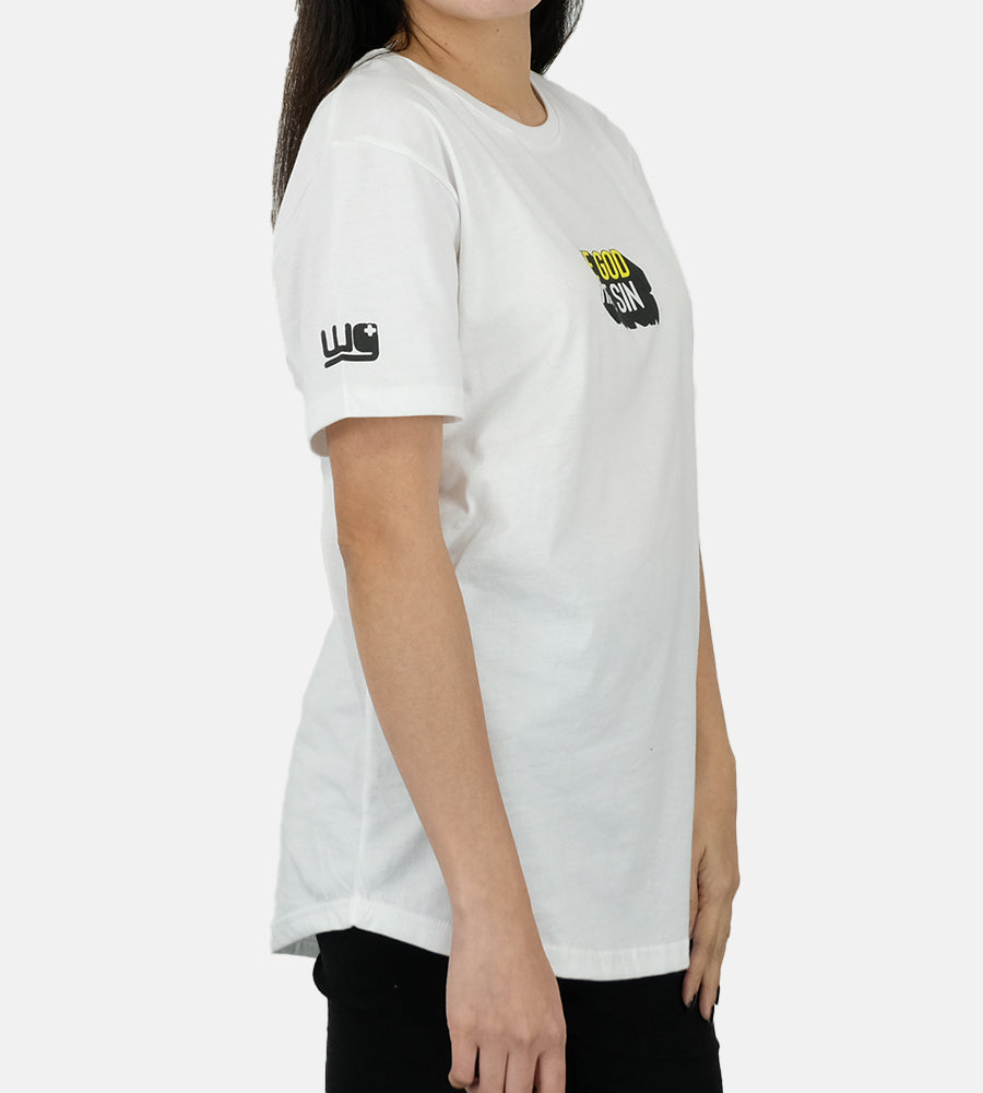 Love God Hate Sin White Long Tee