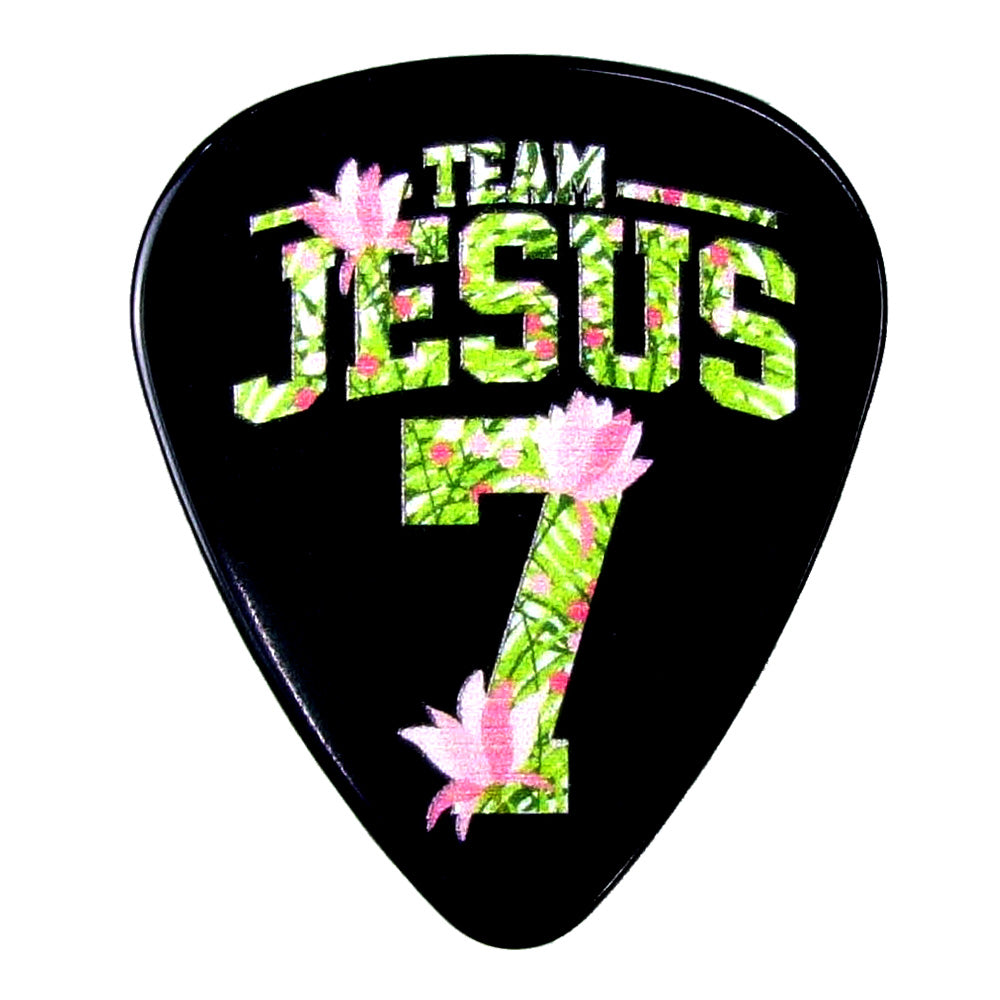 Guitar Pick Team Jesus Floral