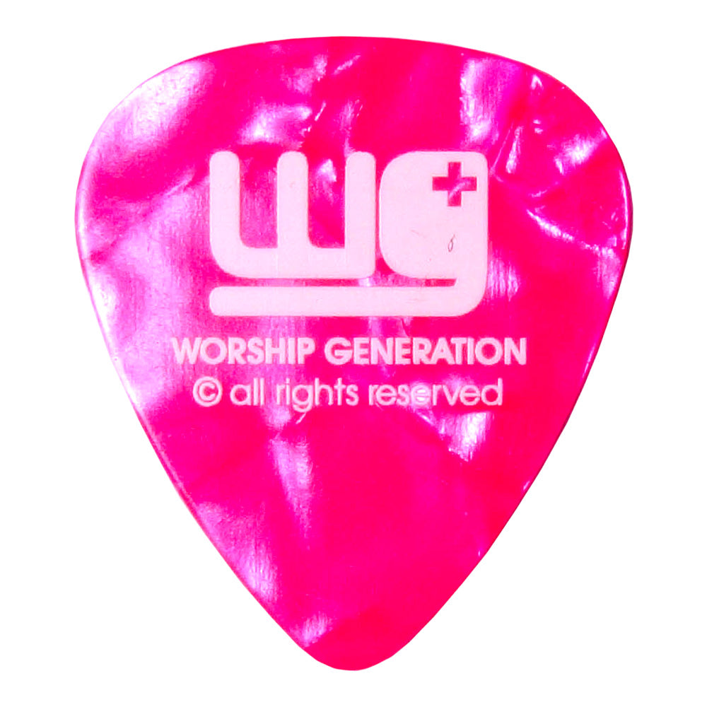 Guitar Pick Team Jesus Pink