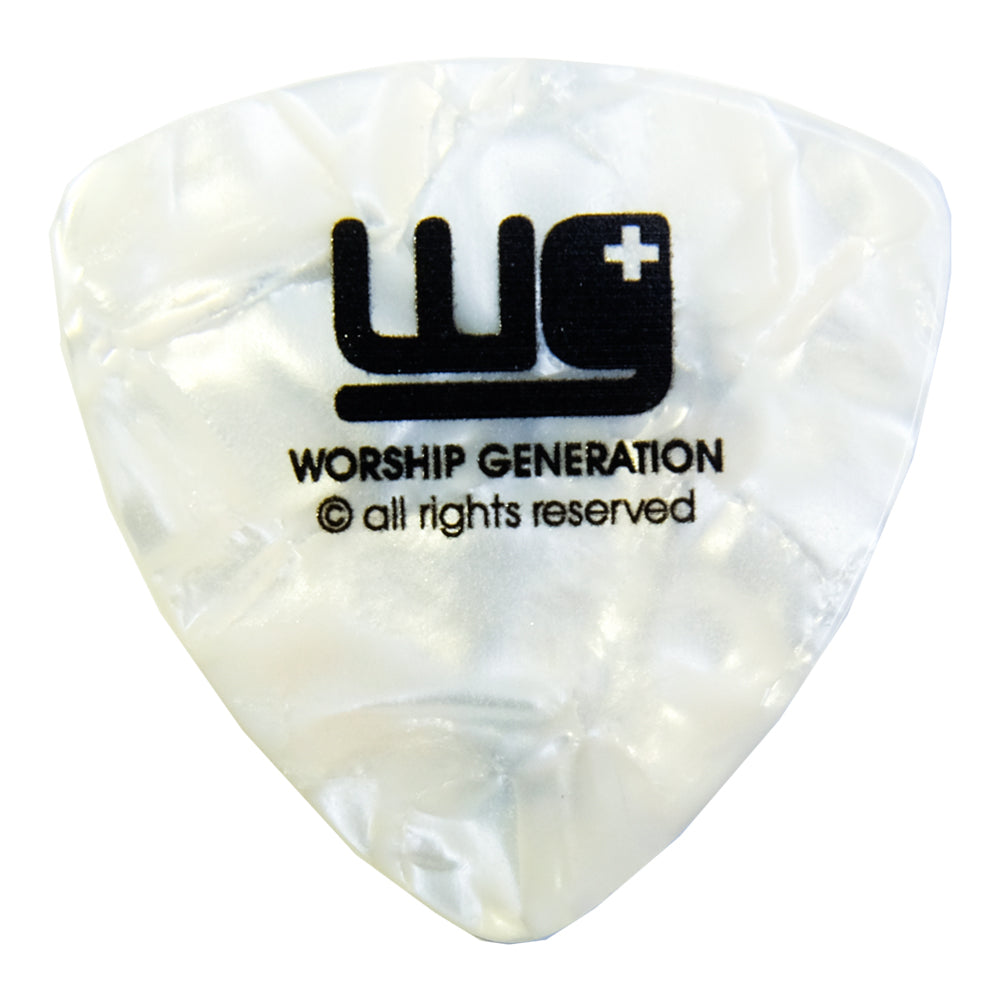 Guitar Pick Team Jesus White (Bass)