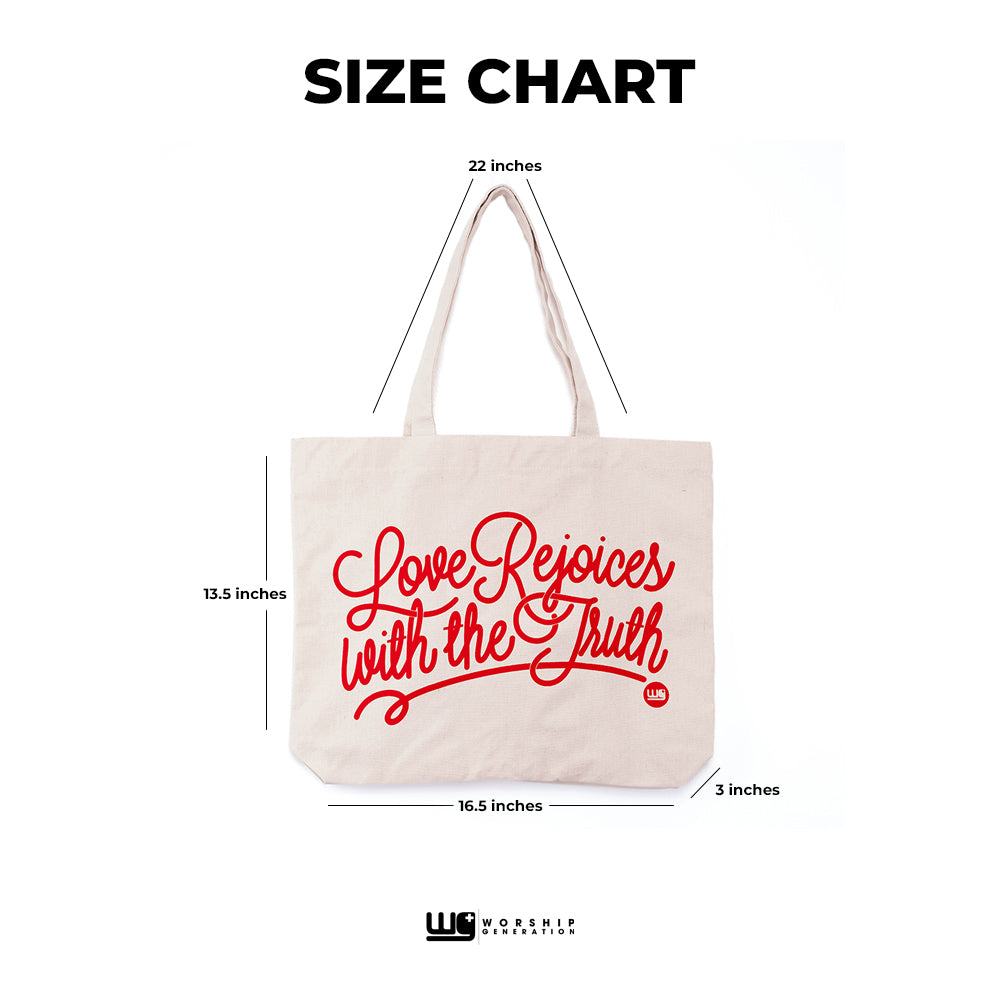 Tote Bag | Love Rejoices With The Truth