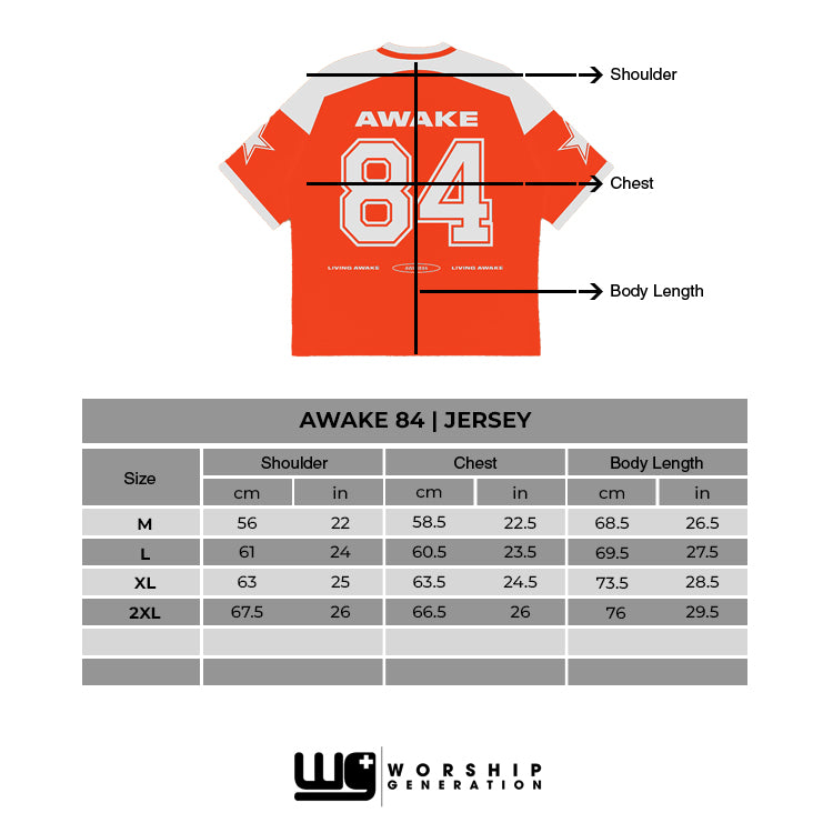 AWAKE84 Living Awake Jersey Orange