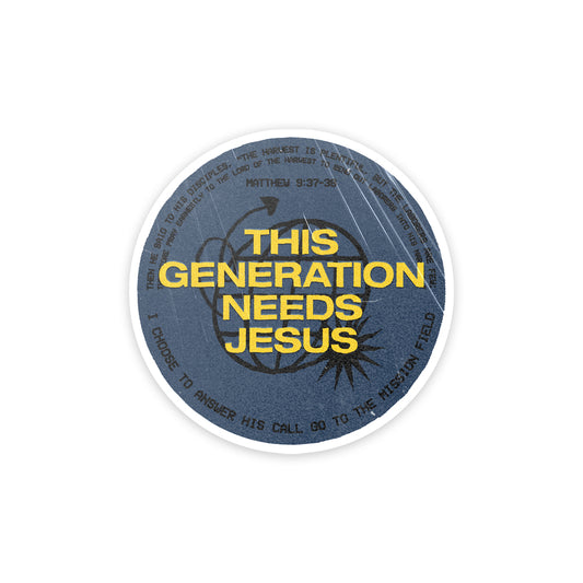 WG | This Generation Needs Jesus Sticker