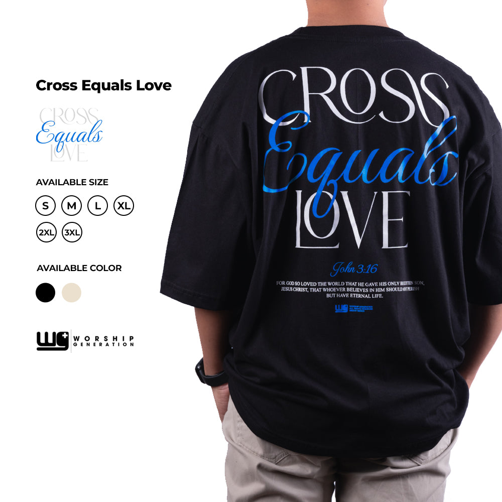 Cross Equals Love | Box tee Black