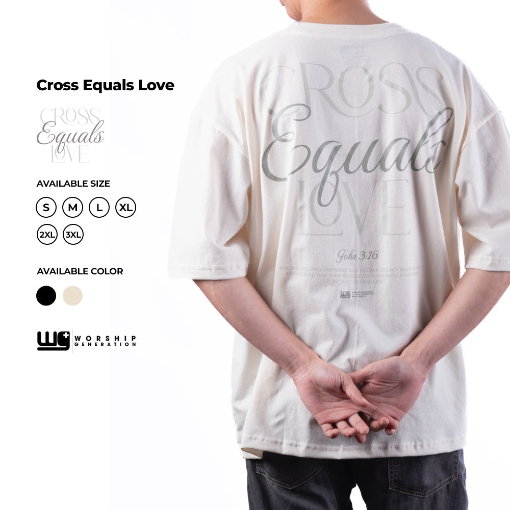 Cross Equals Love | Box tee Cream