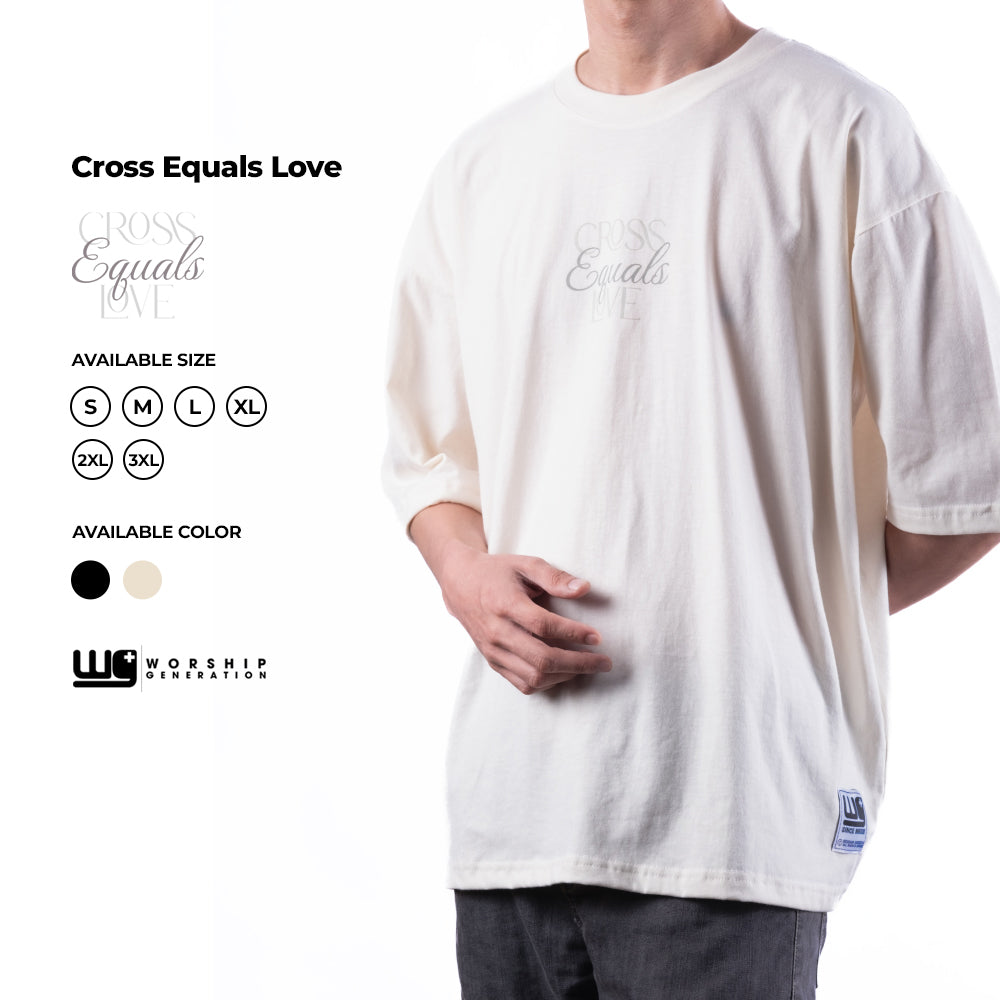 Cross Equals Love | Box tee Cream