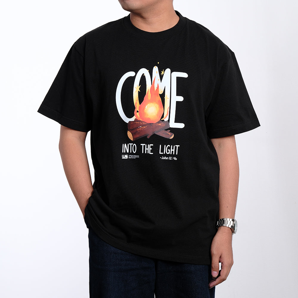 Come Into The Light | Black T-Shirt