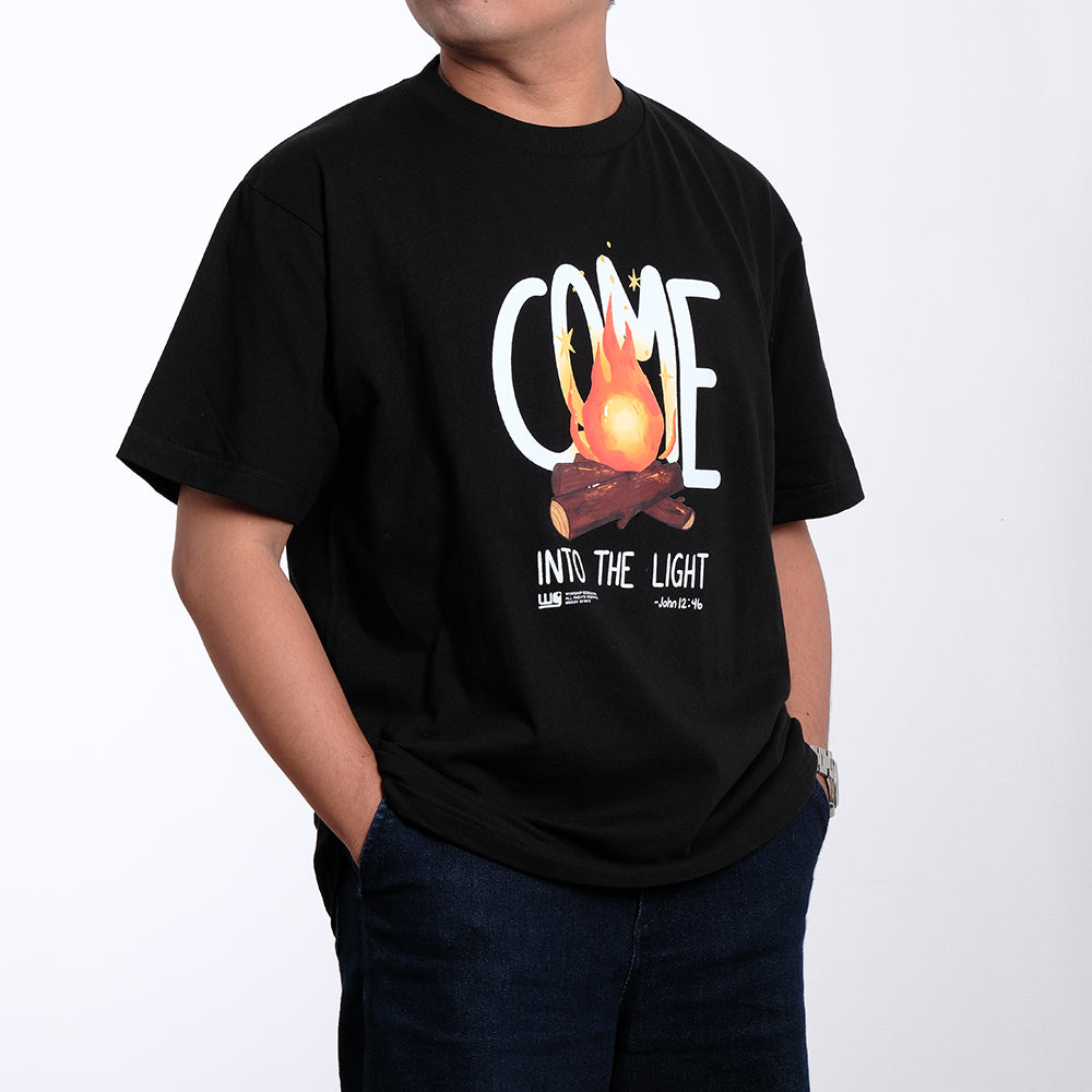 Come Into The Light | Black T-Shirt