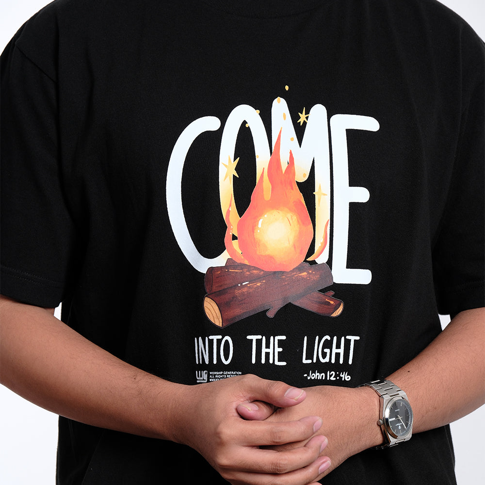 Come Into The Light | Black T-Shirt