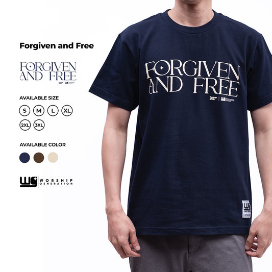 Forgiven And Free | T-Shirt Navy Blue