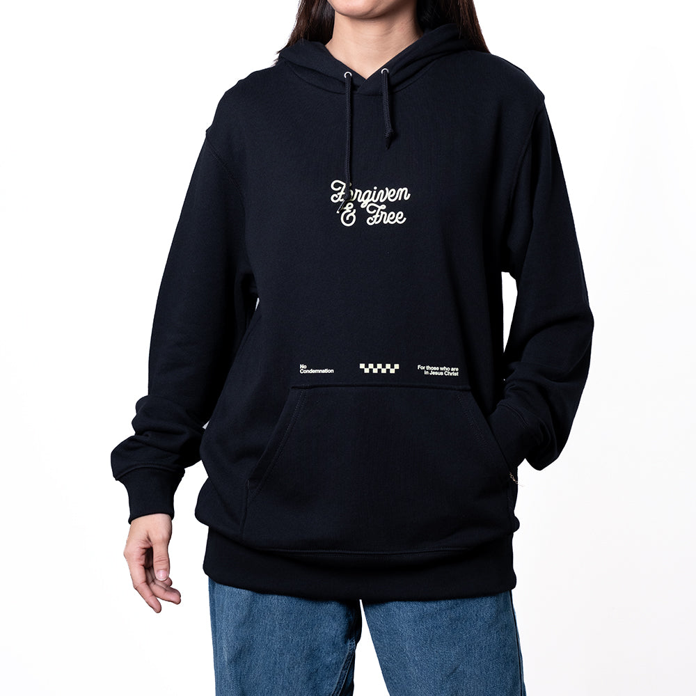 Forgiven & Free Essential Black Hoodie