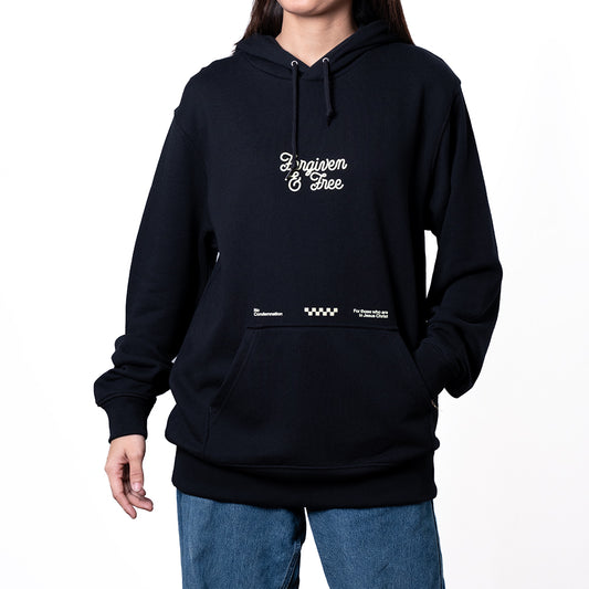 Forgiven & Free Essential Black Hoodie