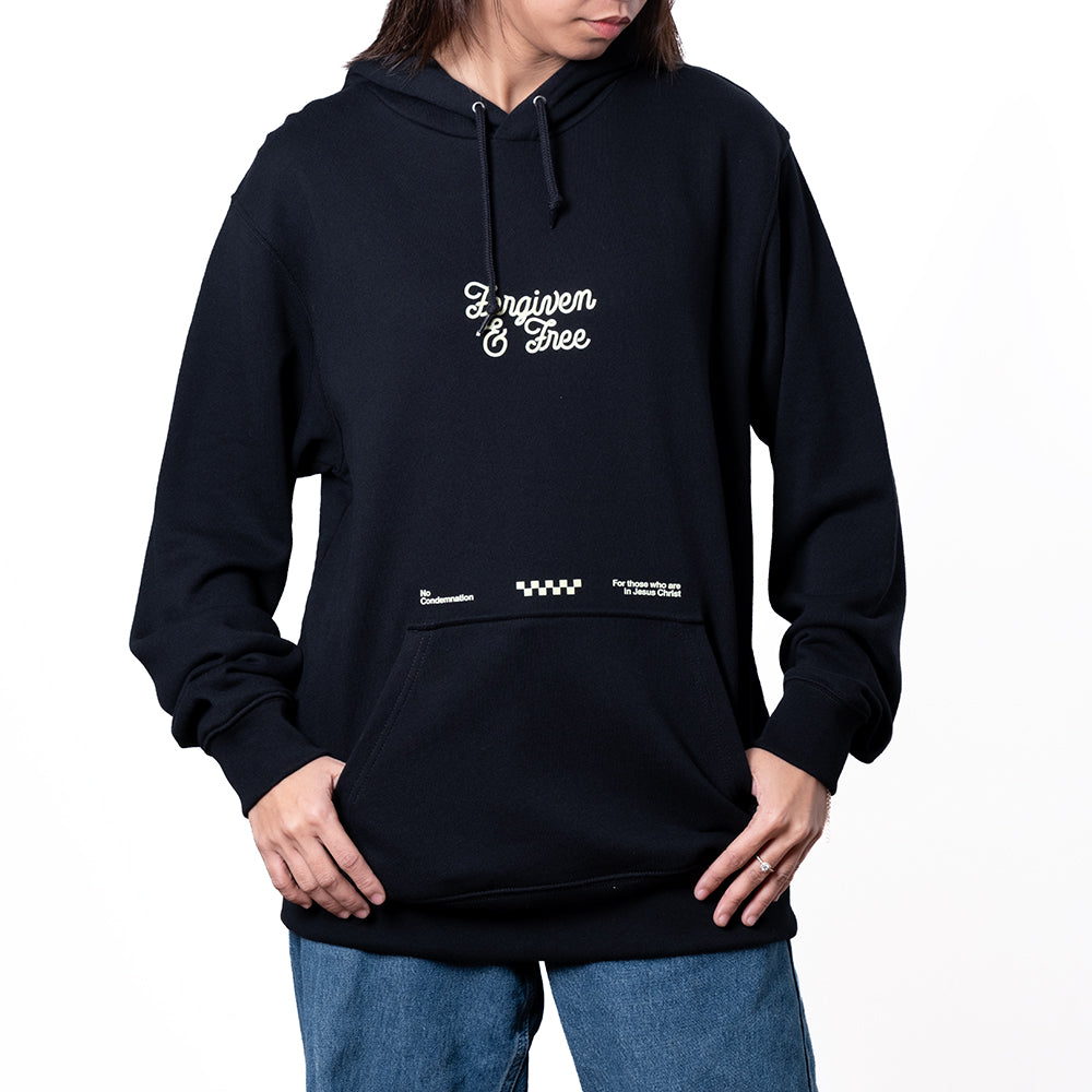 Forgiven & Free Essential Black Hoodie