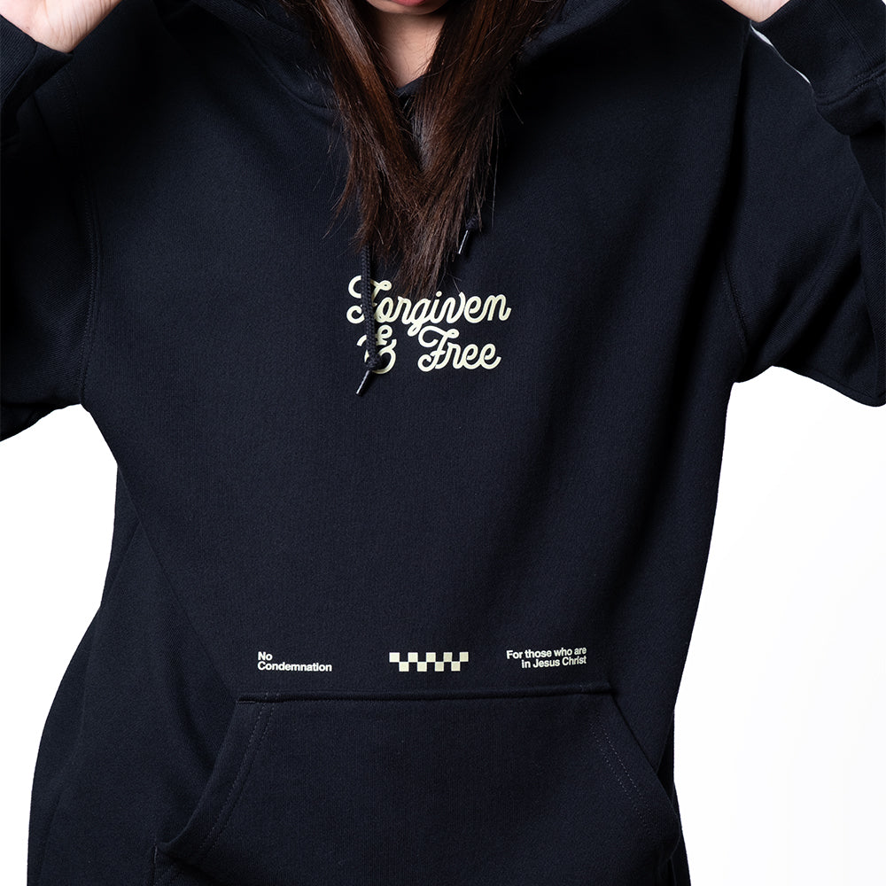 Forgiven & Free Essential Black Hoodie