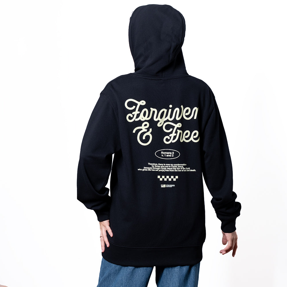 Forgiven & Free Essential Black Hoodie