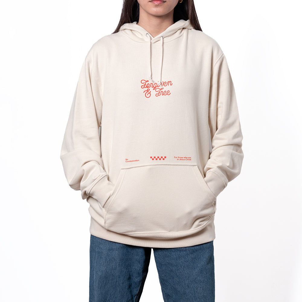 Forgiven & Free Essential Cream Hoodie