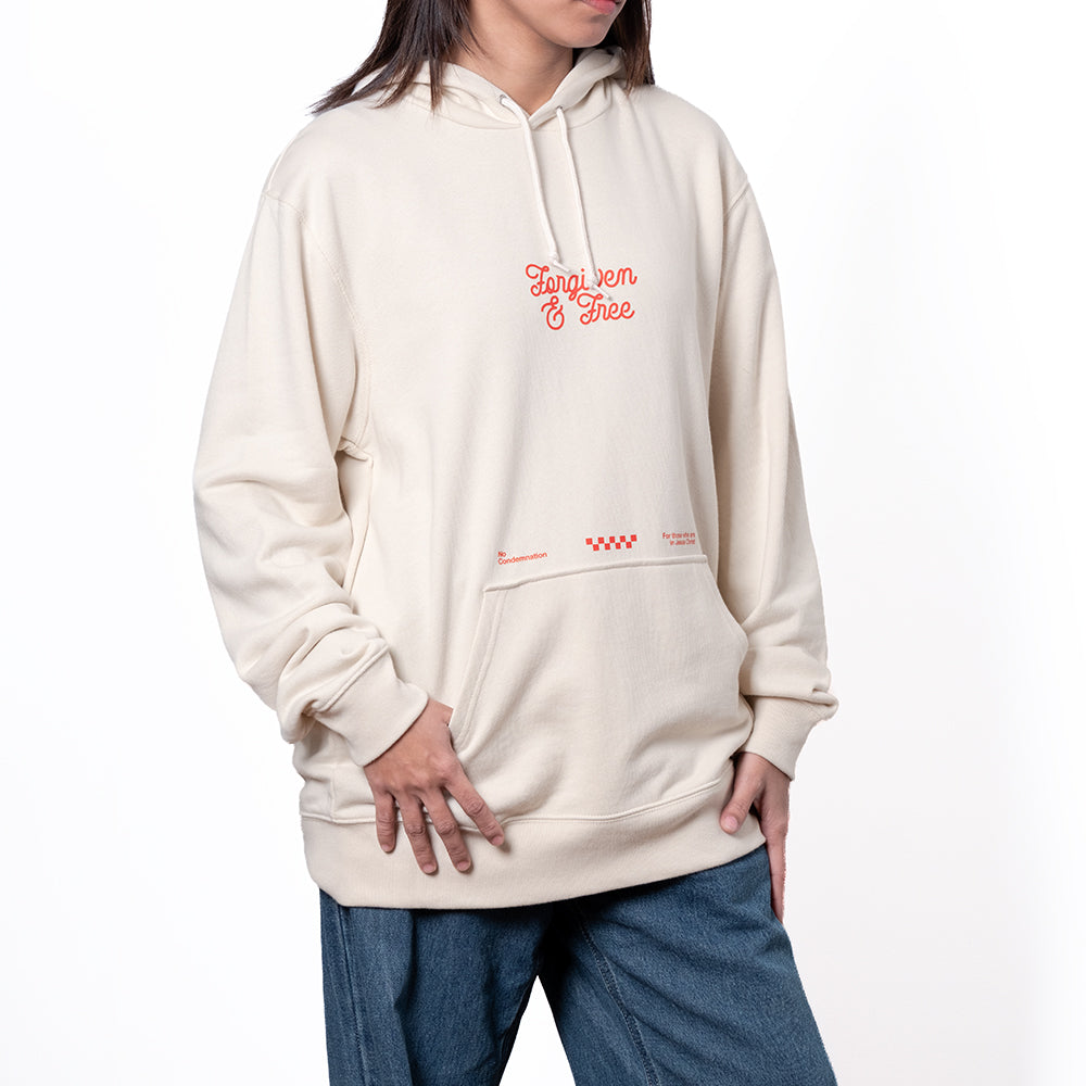 Forgiven & Free Essential Cream Hoodie