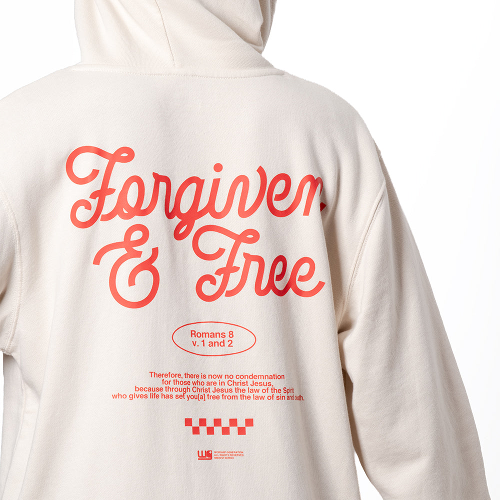 Forgiven & Free Essential Cream Hoodie