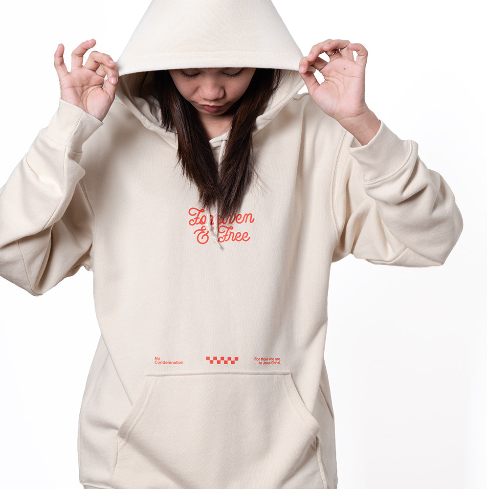 Forgiven & Free Essential Cream Hoodie