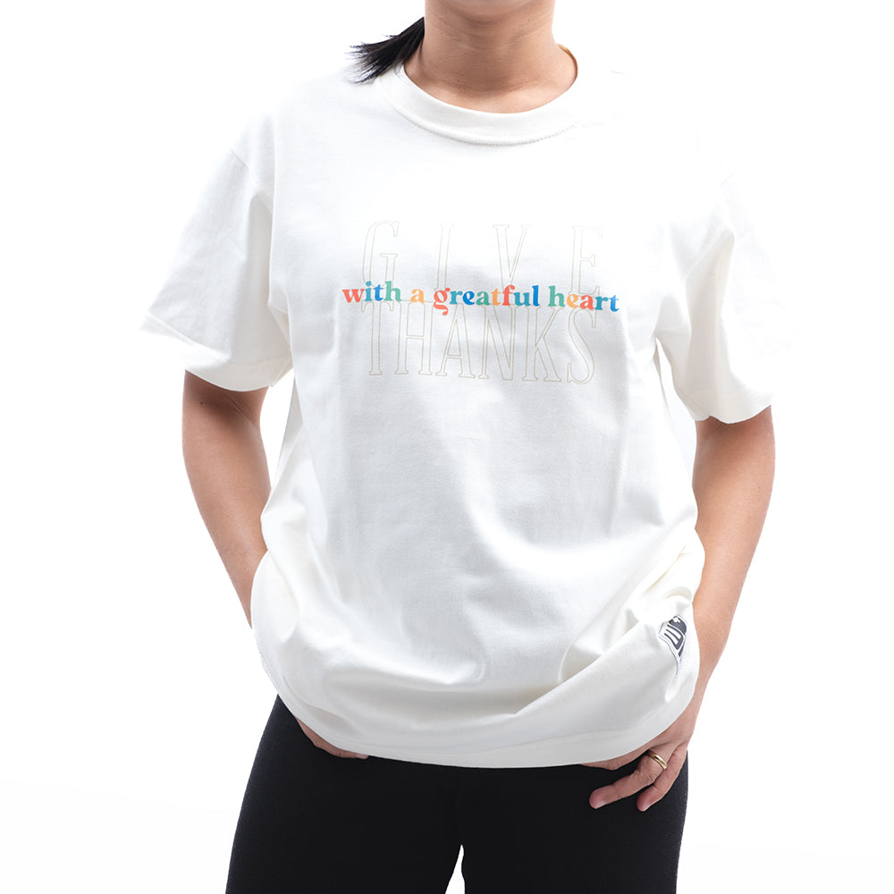 Give Thanks With A Grateful Heart | Worship Tees Ivory