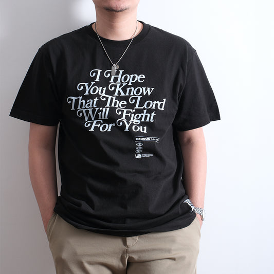 The Lord Will Fight For You | Black T-Shirt