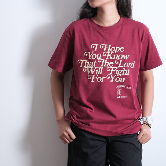 The Lord Will Fight For You | Maroon T-Shirt