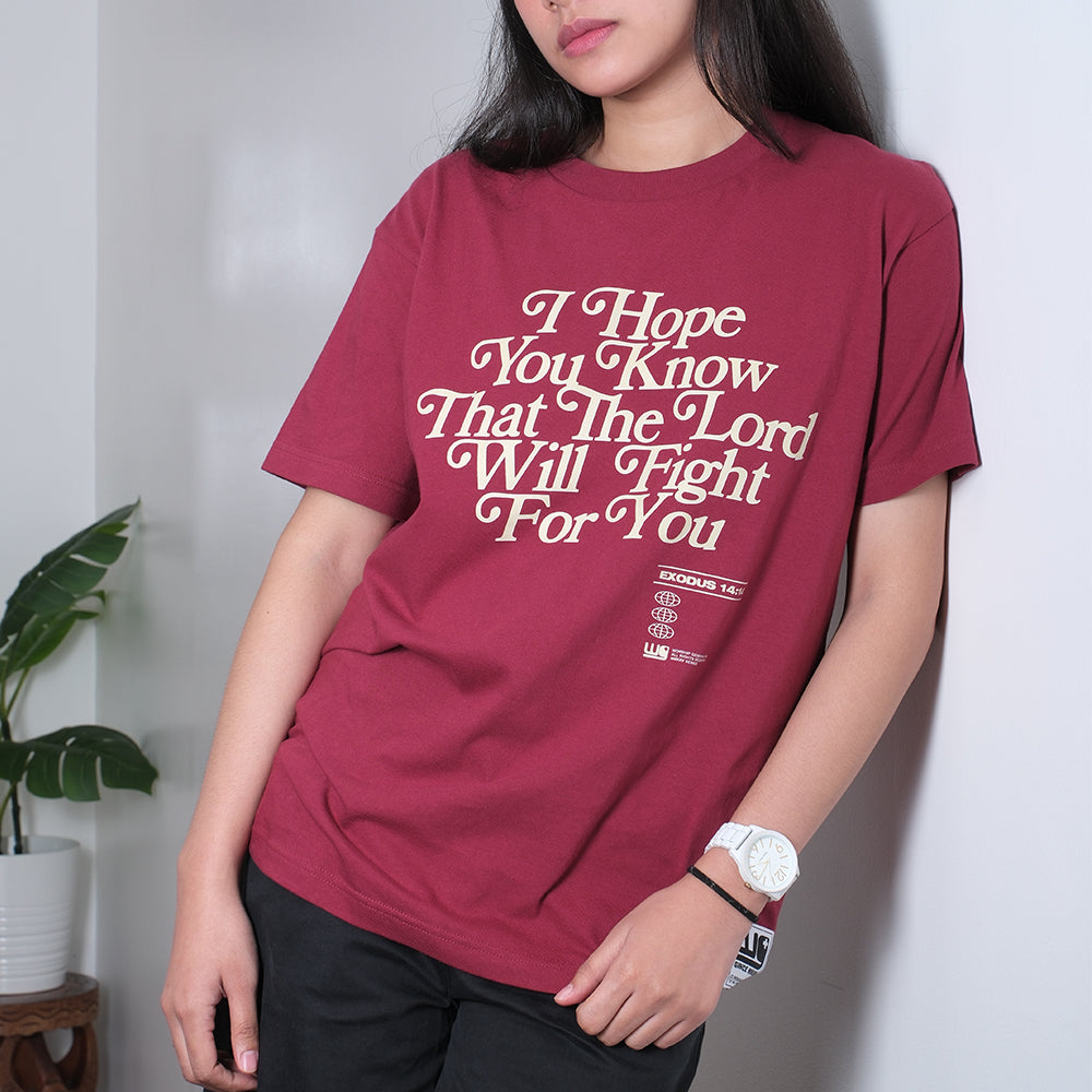 The Lord Will Fight For You | Maroon T-Shirt