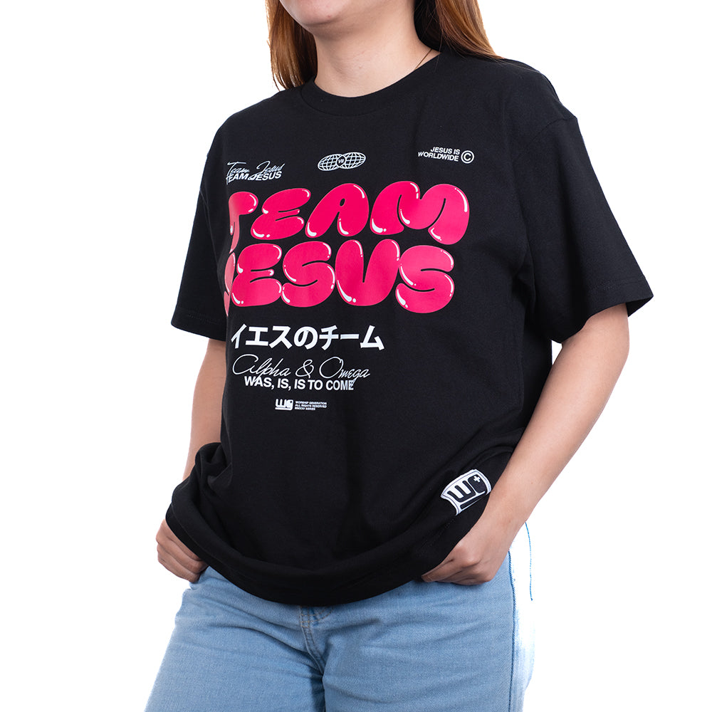 Team Jesus | World Wide Black/Pink T-Shirt