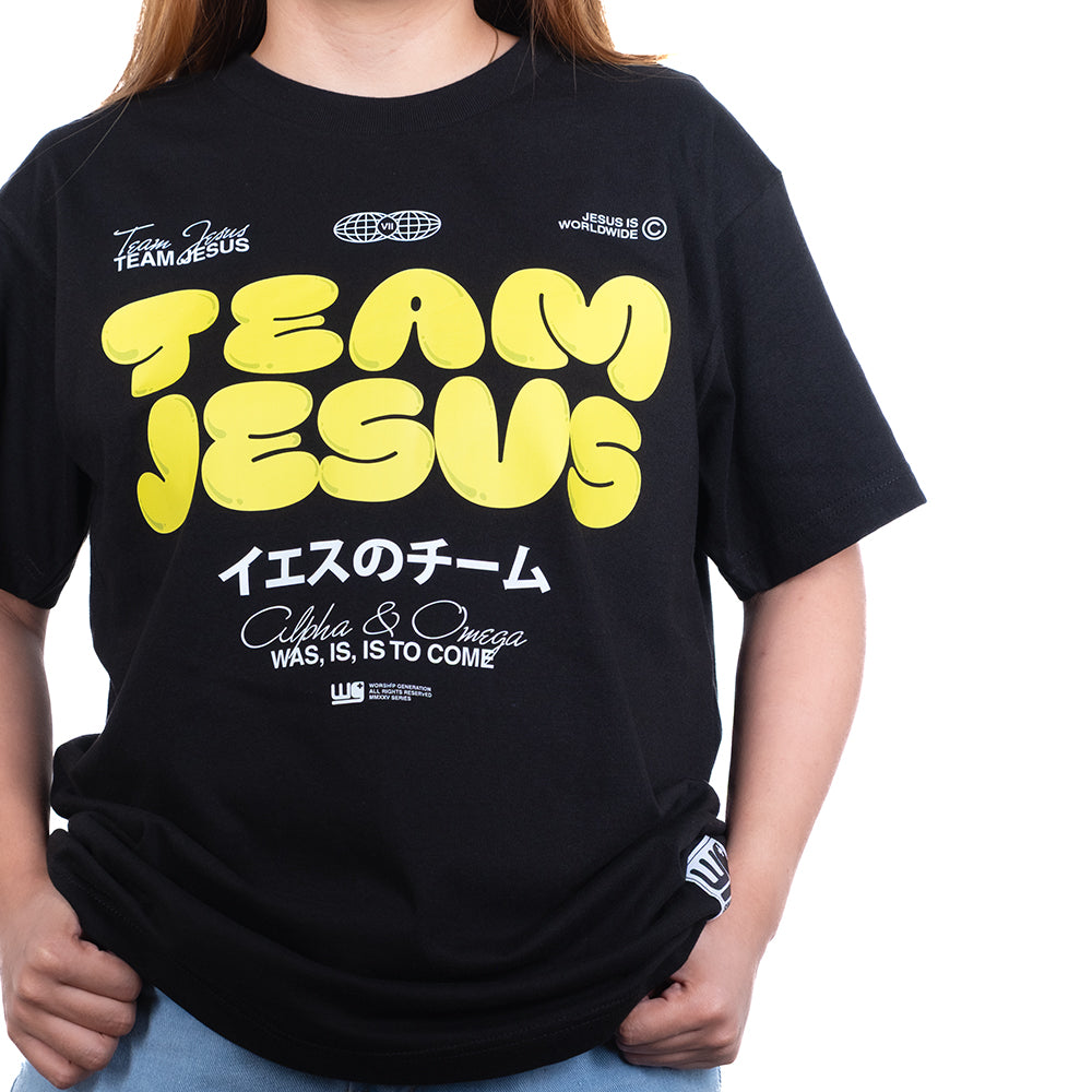 Team Jesus | World Wide Black/Yellow T-Shirt