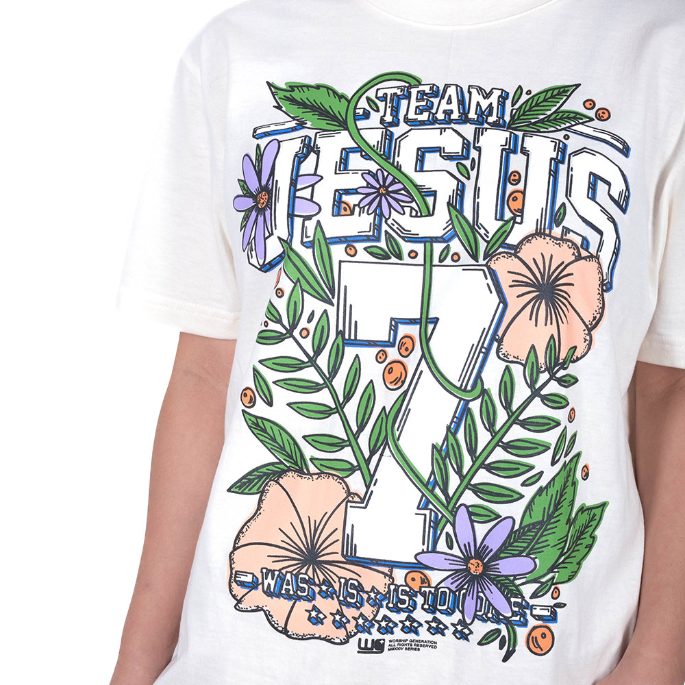 Team Jesus 2024 Flower Cream T-Shirt