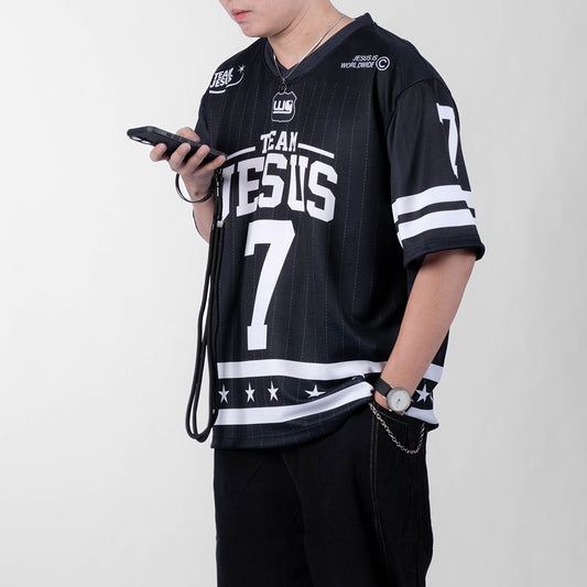 Team Jesus Classic Black | American Football Jersey Kids & Adults
