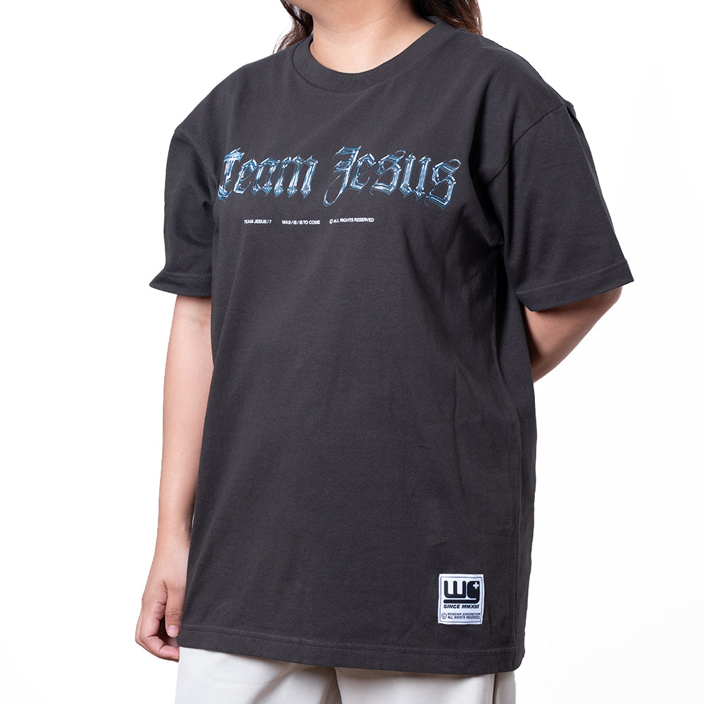 Team Jesus Chrome | Ash Gray T-Shirt