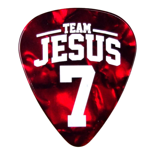 Guitar Pick Team Jesus Maroon