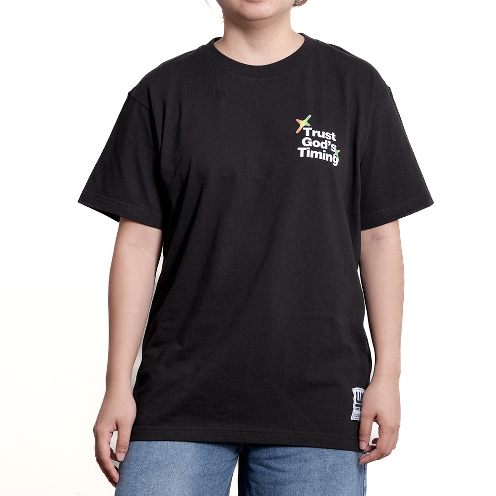 Trust God's Timing | Black T-Shirt