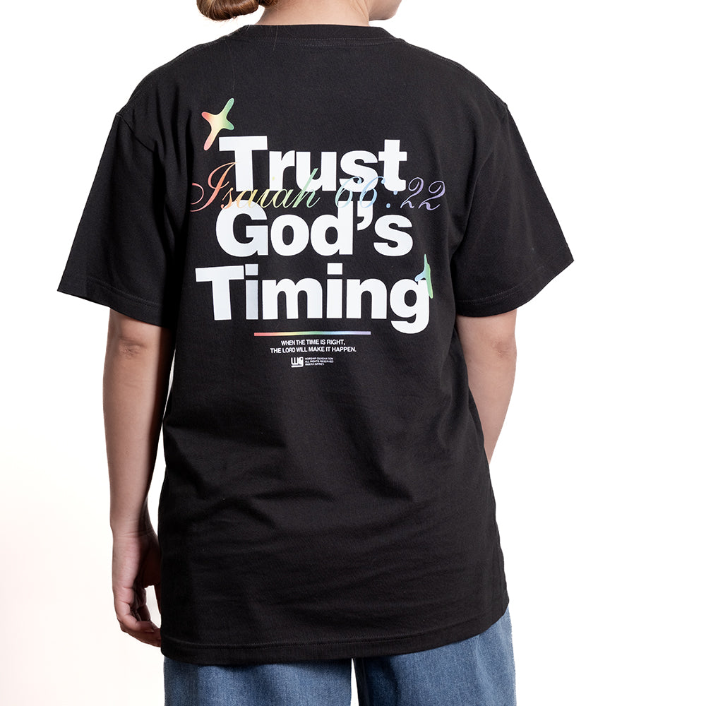 Trust God's Timing | Black T-Shirt