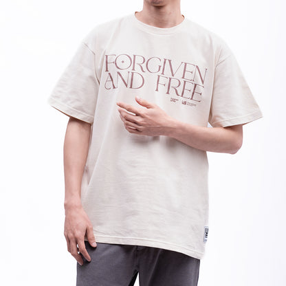 Forgiven And Free | Light Beige T-Shirt