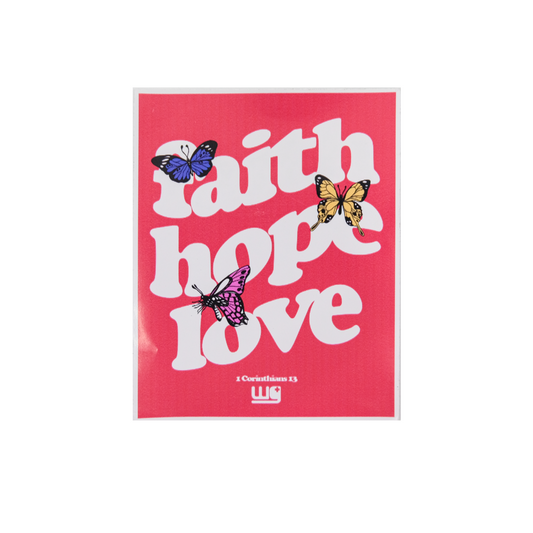 Sticker Short Faith Hope Love