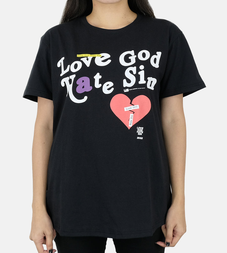 Love God Hate Sin Black Long Tee