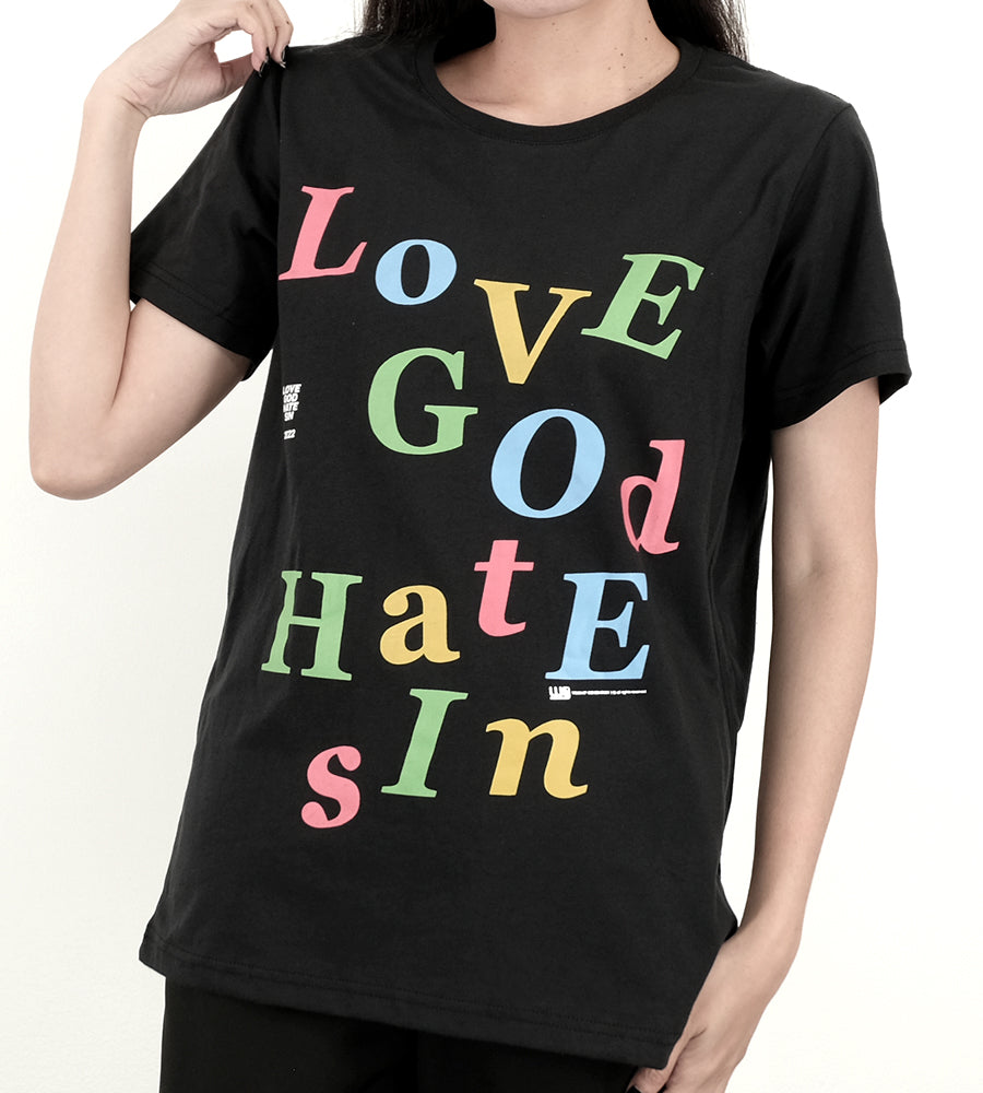 Love God Hate Sin Black T-Shirt